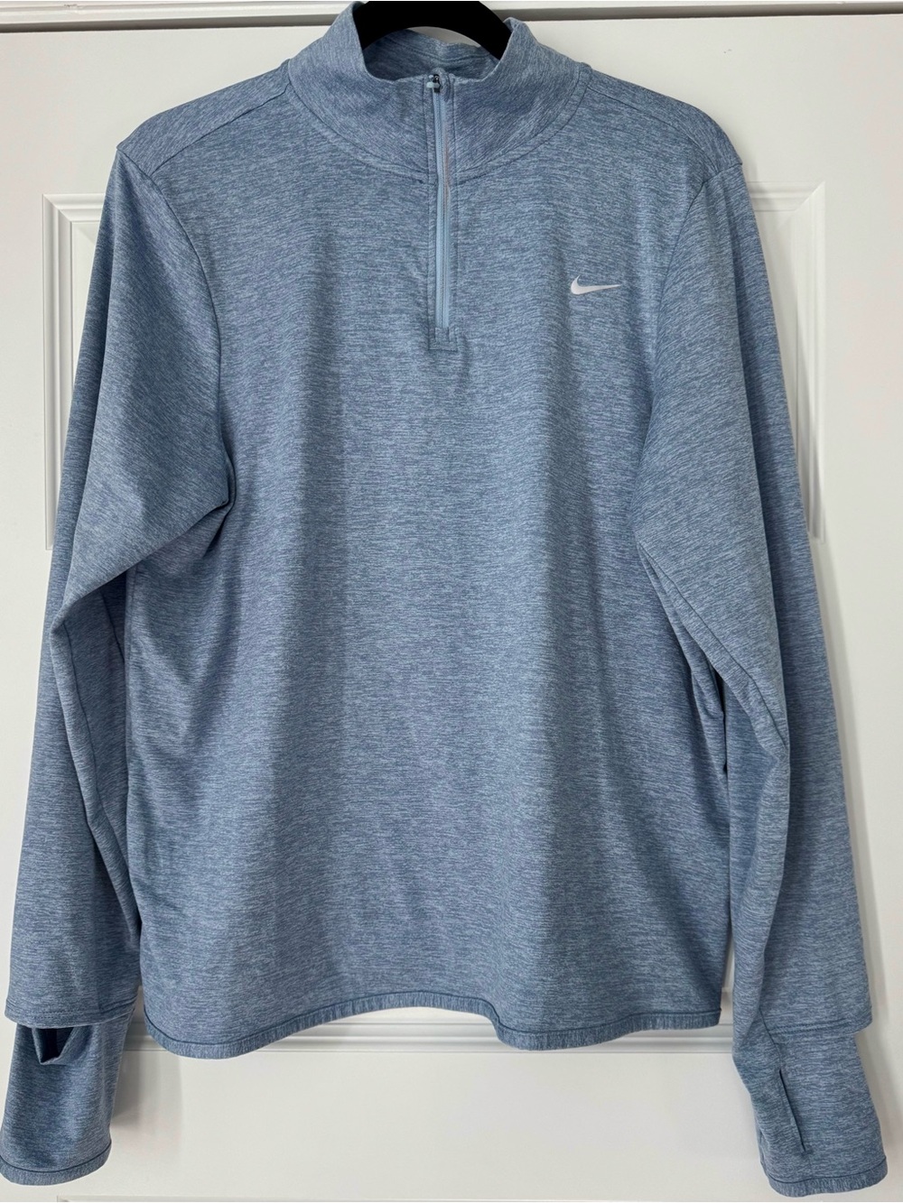 Nike Heathered Light Blue Half-Zip Pullover